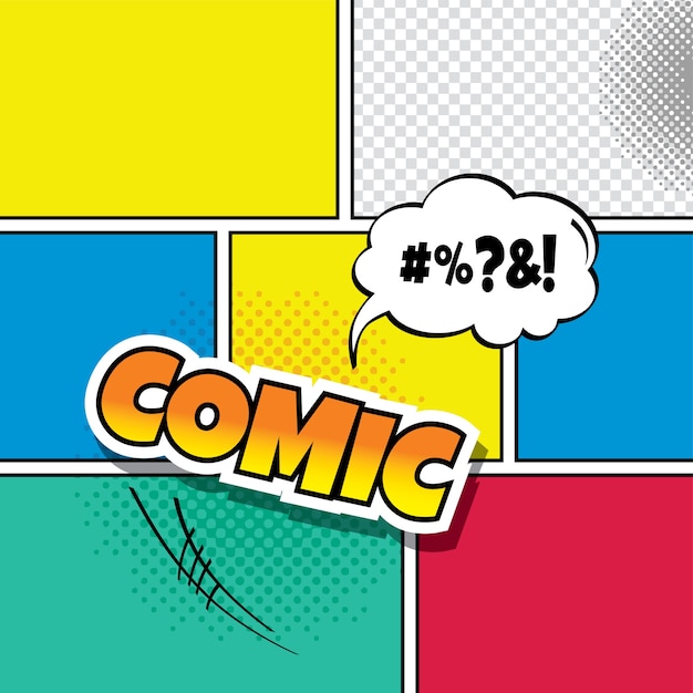 modèle de bande dessinée de bande dessinée