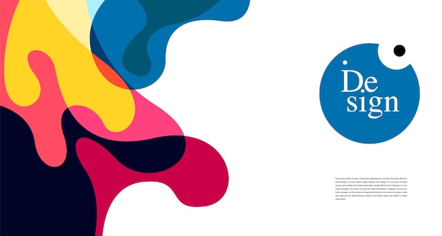 Modèle de bannière abstrait coloré avec texte factice pour la page de destination de la conception Web et le matériel d'impression