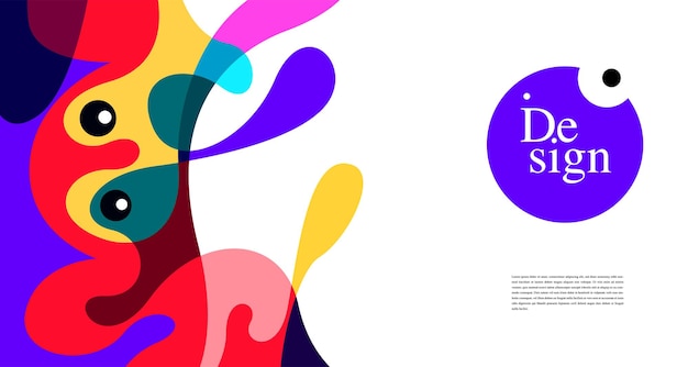 Modèle de bannière abstrait coloré avec texte factice pour la page de destination de la conception Web et le matériel d'impression