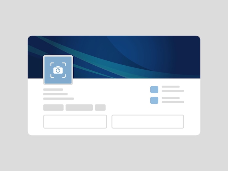 Vecteur modèle de bannière abstraite de linkedin, page de couverture de profil, photo de profil, mock-up de bannières de profil