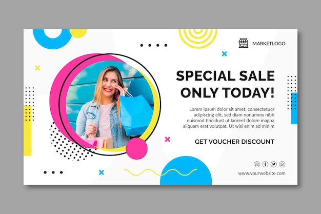 Modèle de bannière d'achat en ligne