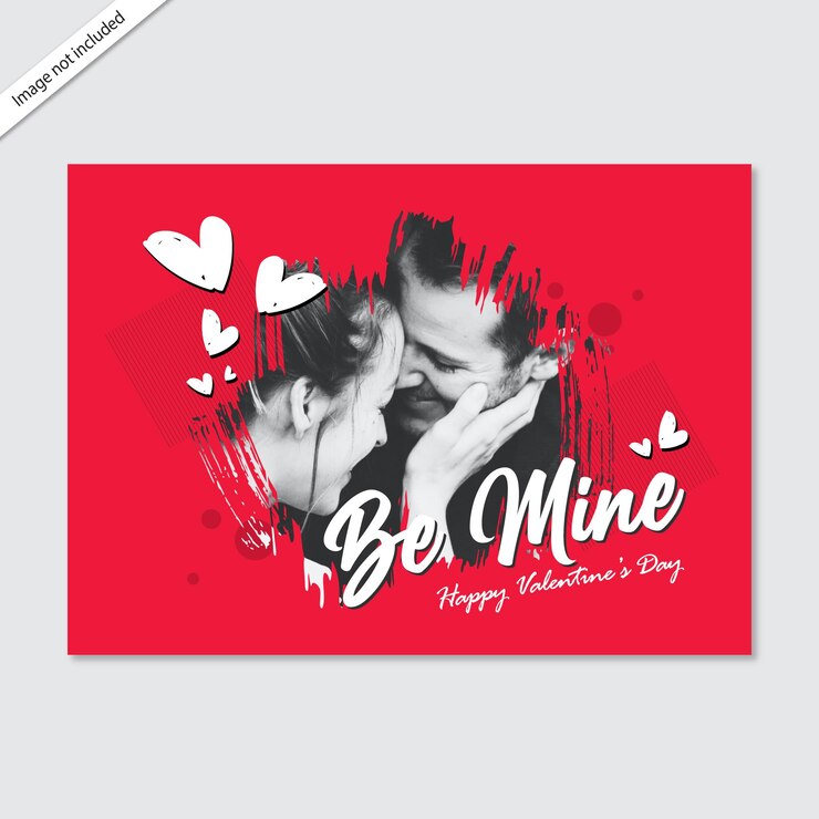 Vecteur modèle de bannière d'amour avec photo de couple
