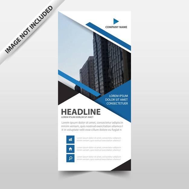 Modèle de bannière bleue Roll Up Banner