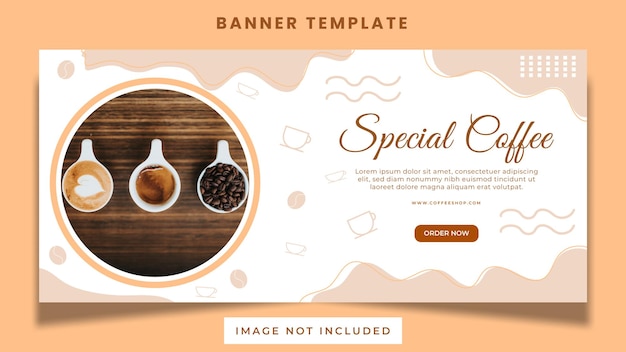 Modèle de bannière de café