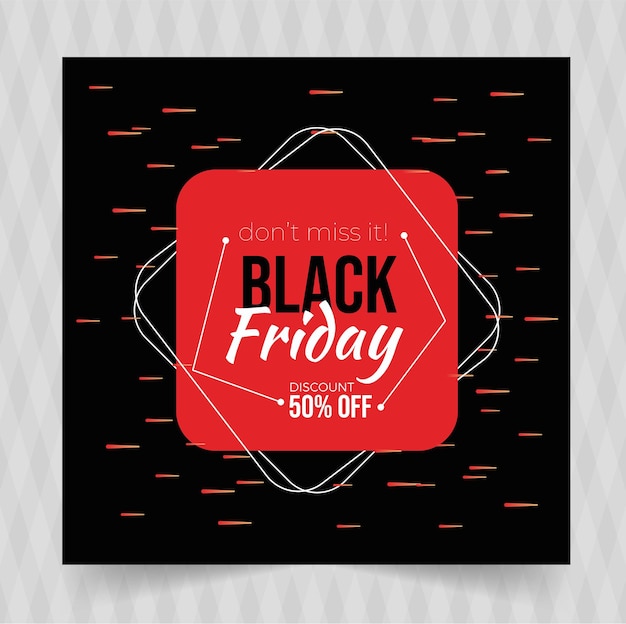 Modèle De Bannière Carrée De Publication Instagram Sur Les Réseaux Sociaux Black Friday