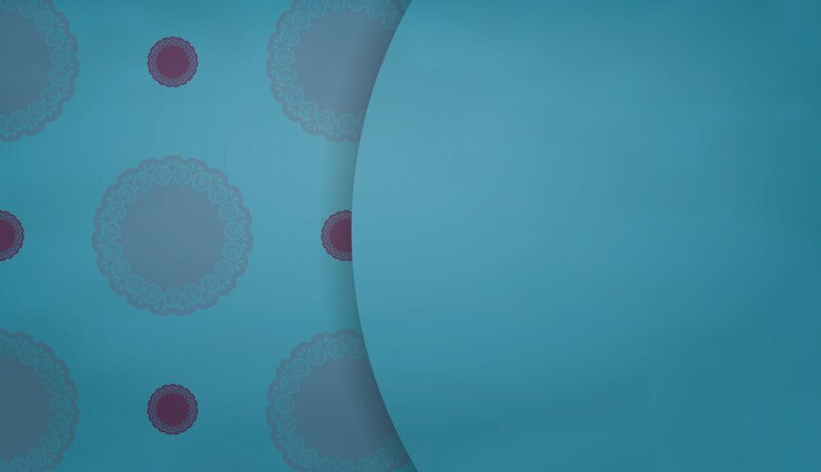Vecteur modèle de bannière de couleur turquoise avec motif violet abstrait pour la conception sous votre texte