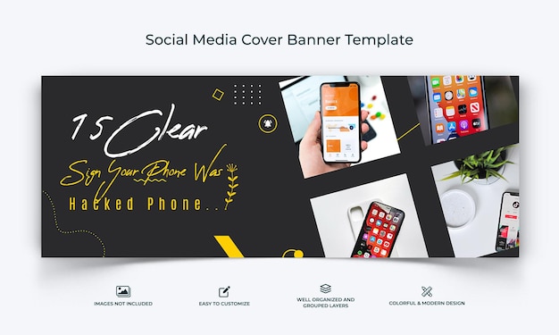 Modèle De Bannière De Couverture Facebook Pour Mobiles