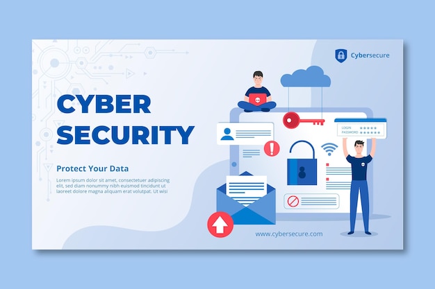 Modèle de bannière de cybersécurité