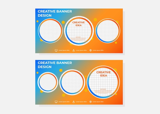 Modèle De Bannière De Dégradé D'idée Créative