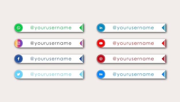 Modèle de bannière du tiers inférieur des médias sociaux modernes