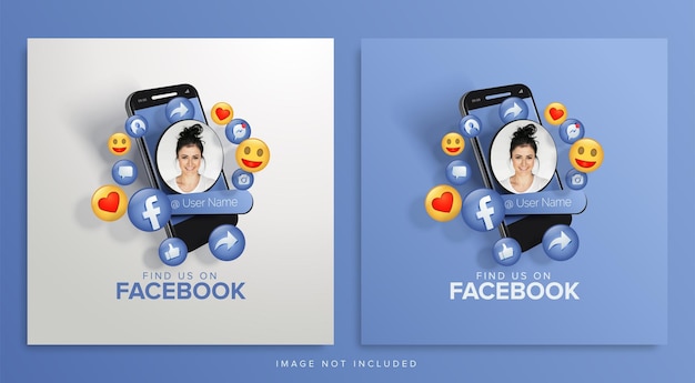 Modèle de bannière Facebook de publication sur les médias sociaux