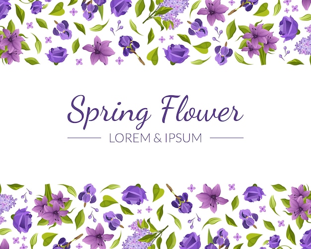 Vecteur modèle de bannière de fleurs de printemps avec motif floral design élégant peut être utilisé pour l'invitation affiche site web carte de vœux illustration vectorielle
