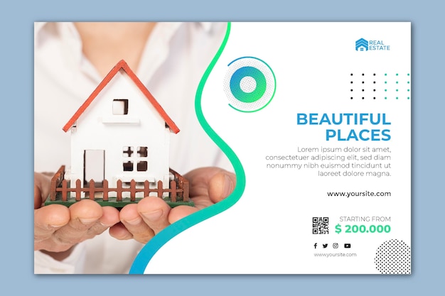 Modèle de bannière immobilière