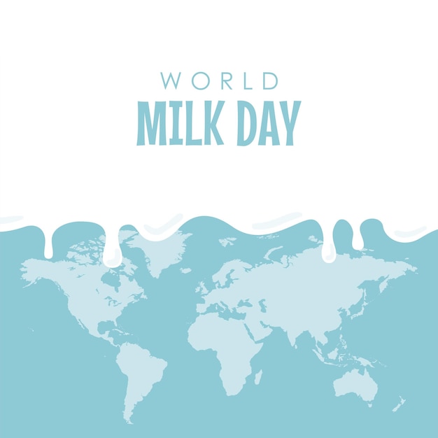 Modèle de bannière de la journée mondiale du lait