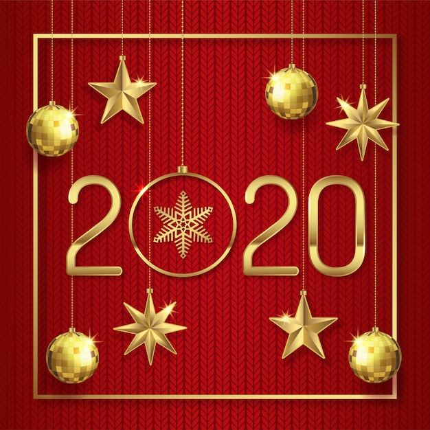 Modèle de bannière joyeux Noël et bonne année 2020