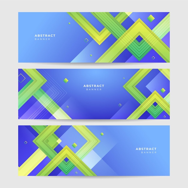 Modèle de bannière longue entreprise bleu vert abstrait vector. Bannière web d'en-tête horizontale. En-tête de couverture de couleur dégradée moderne pour la conception de sites Web, bannière d'annonces de couverture de médias sociaux, flyer, carte d'invitation