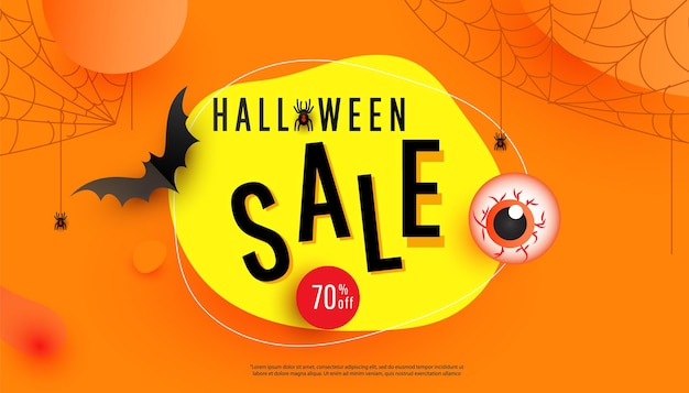 Modèle De Bannière D'offre Spéciale De Vente D'halloween