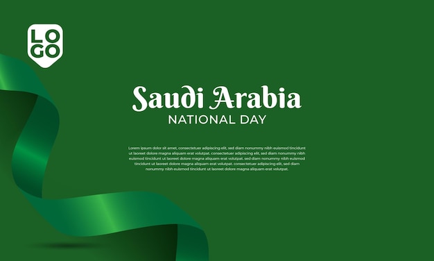 Modèle de bannière pour la fête nationale de l'arabie saoudite