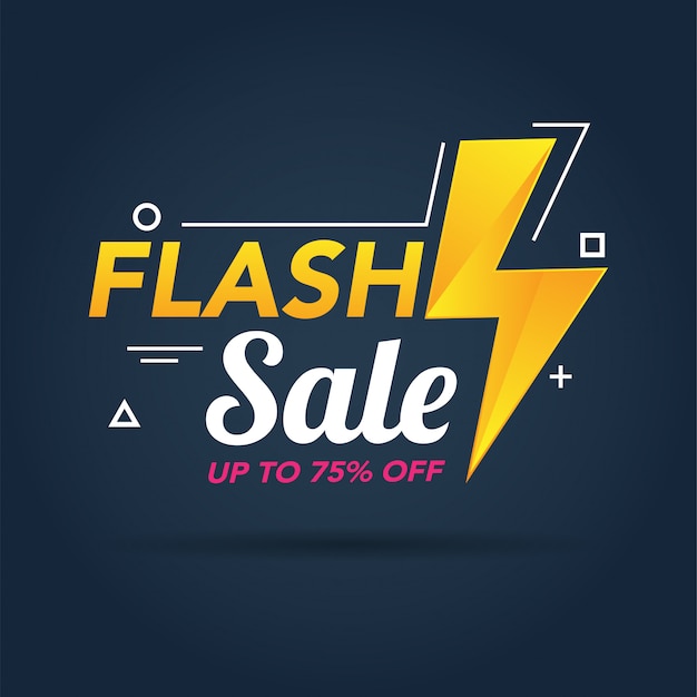 Modèle de bannière de promotion de vente flash