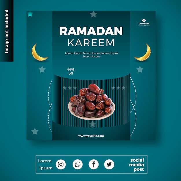 Modèle De Bannière De Publication Sur Les Médias Sociaux Ramadan Kareem Grande Vente