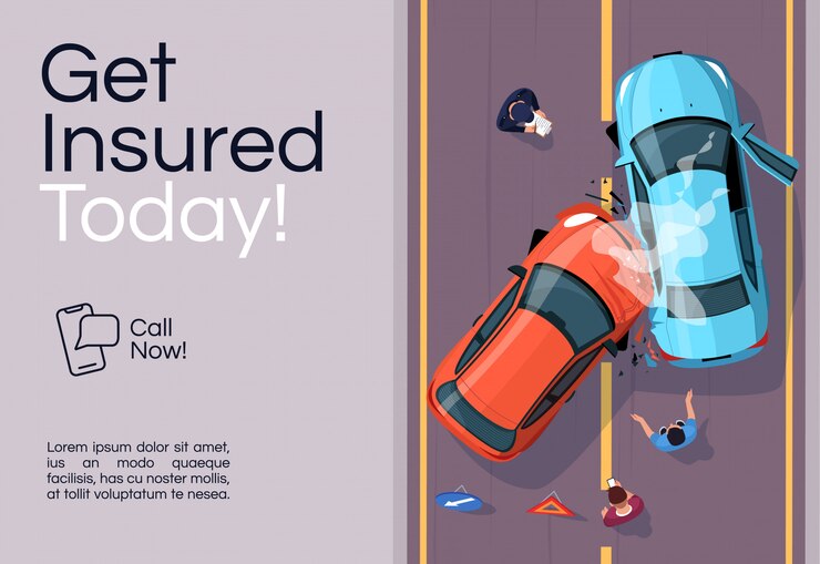 Vecteur modèle de bannière de services d'assurance