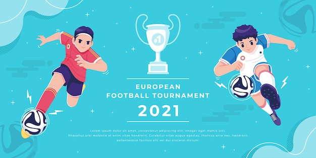 Modèle De Bannière De Tournoi De Football Européen