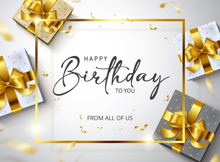 Vecteur modèle de bannière vectorielle joyeux anniversaire. joyeux anniversaire à vous texte de salutation.