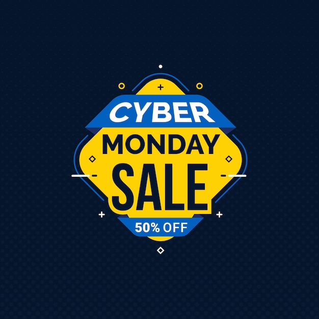 Modèle De Bannière De Vente Cyber Monday Pour La Promotion Des Entreprises