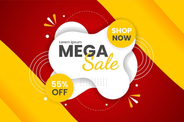 Modèle de bannière de vente défini design rouge Offre spéciale de grandes ventes Illustration vectorielle