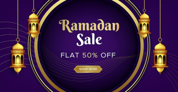 Modèle De Bannière De Vente Ramadan Kareem