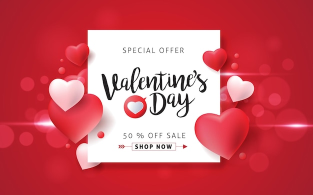 Modèle De Bannière De Vente Saint Valentin