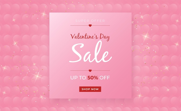 Modèle De Bannière De Vente Saint Valentin