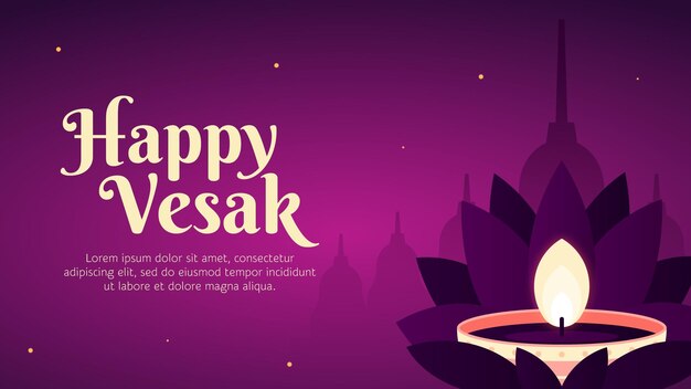 Le modèle de bannière de Vesak en gradient