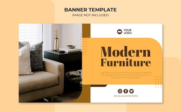 Modèle De Bannière Web De Mobilier Moderne