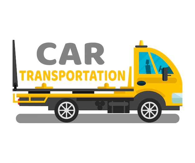 Vecteur modèle de bannière web pour le service de transport automobile