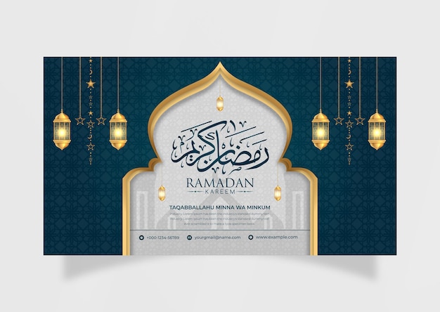 modèle de bannière web religieuse du festival islamique