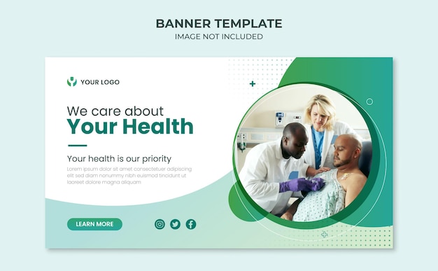Modèle De Bannière Web De Soins De Santé