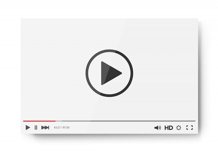 Vecteur modèle de barre de lecteur vidéo pour votre conception de site web et d'application