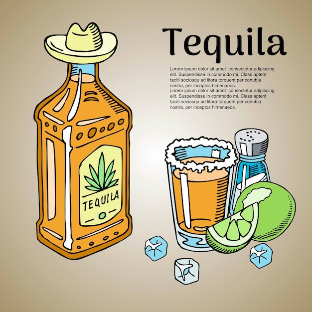 Modèle De Barre De Tequila