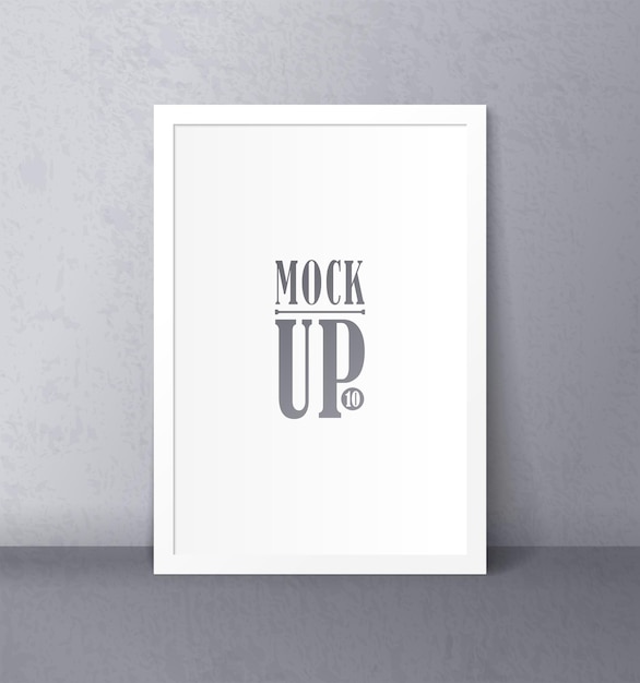 Modèle blanc A4 pour affiche publicitaire, photo ou présentation, illustration vectorielle