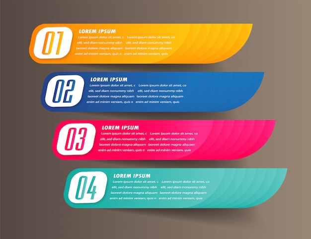 modèle de boîte de texte papier moderne, bannière infographique