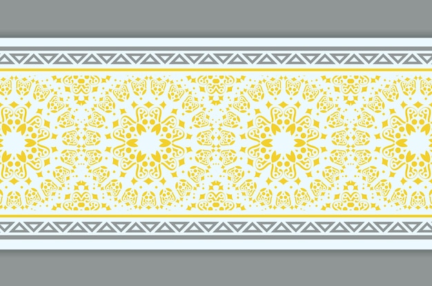 Modèle de bordure ornementale dorée élégante