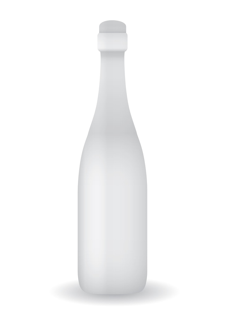 Vecteur modèle de bouteille blanche