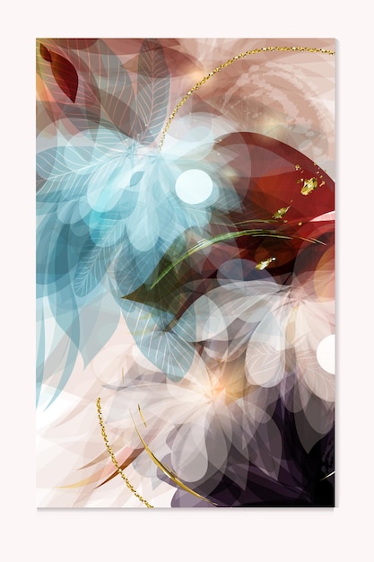 Modèle De Brochure Abstract Vector Dans Un Style Floral