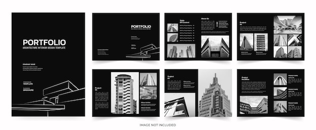 Modèle de brochure sur l'architecture ou l'immobilier