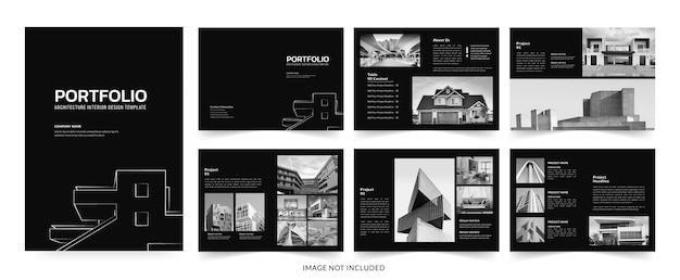 Modèle de brochure sur l'architecture ou l'immobilier