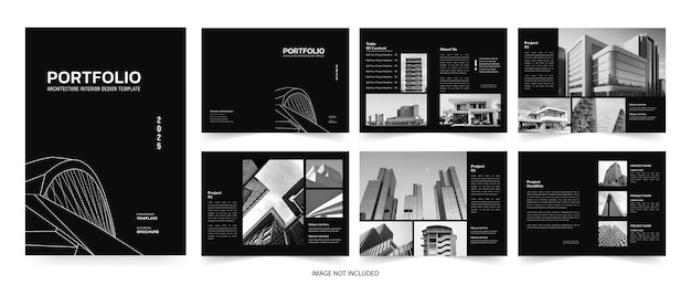 Modèle de brochure sur l'architecture ou l'immobilier