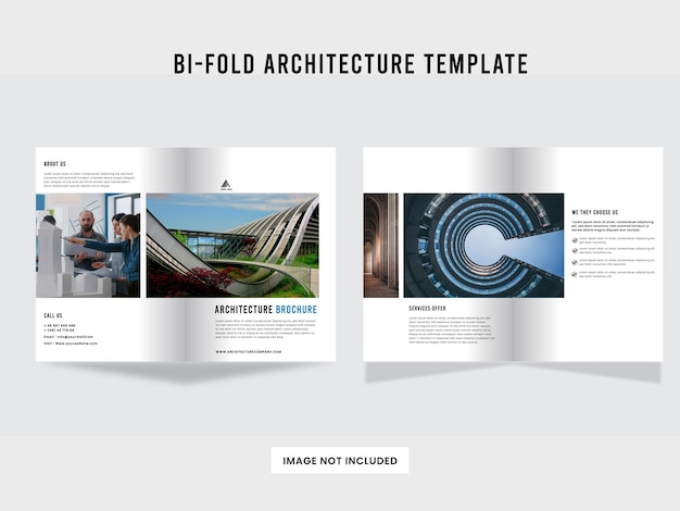 Modèle De Brochure D'architecture Pliante Vecteur Premium