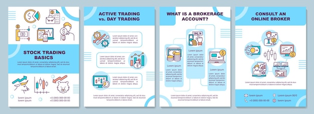 Modèle De Brochure Sur Les Bases De La Négociation D'actions