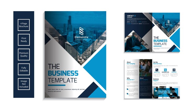 Vecteur modèle de brochure bifold d'entreprise